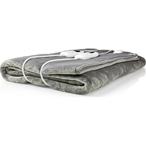 Manta electrica manta 2 personas 160 x 140 cm 9 configuraciones de calor lavable proteccion contra sobrecalentamiento control digital fleece poliester (1/5)