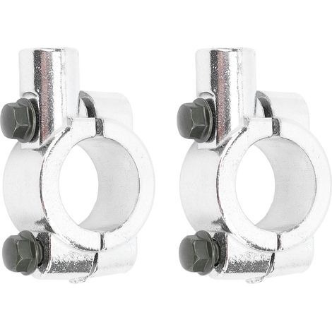 Support de rétroviseur pour guidon de moto, 2 pièces, support de filetage de 22mm, adaptateur de pince pour motos, ATV, Scooter, argent M10. (1/5)