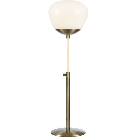 Lampe de table, verre opale blanc et laiton antique - Markslöjd - Rise (1/3)