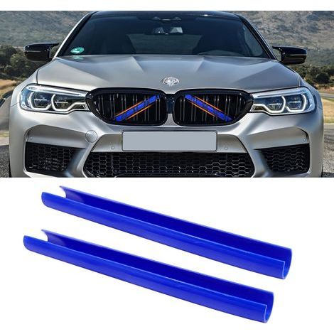 1 Pairec Bandes de Calandre, Garniture Inserts Calandre Compatible avec BMW S��rie 1 2 3 4 5 6 7,Compatible avec F20 F21 F22 F23 F30 F31 F32 F33 F36 G30 G32 G11 G12 G14 Accessoire(Bleu)