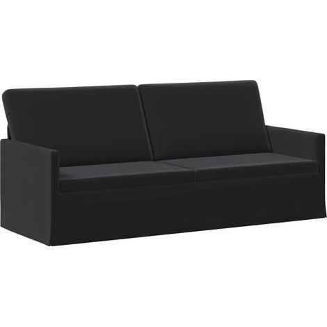 Divano a 3 posti Nero 190 x 81 x 82 cm Velluto (V) vidaXL (1/5)