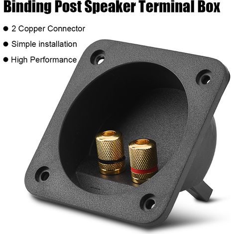 Boîtier de connexion pour haut-parleurs, 2 bornes de raccordement en cuivre, connecteur de câble, composants acoustiques (1/5)