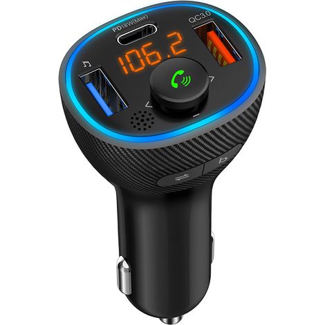 C73 Car Bluetooth MP3 Player, USB Music Car PD Charger, 20W Hands-free Receiver, FM Transmitter (1/2)