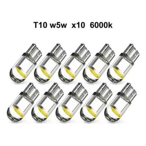 10 pezzi bianchi, T10 w5w LED con 1 chip LED COB 12v DC 10 pezzi bianchi (1/5)