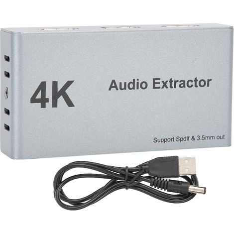 Extracteur Audio HDMI 2 entrées 1 sortie 4K 30Hz avec optique SPDIF et 3.5mm (1/5)