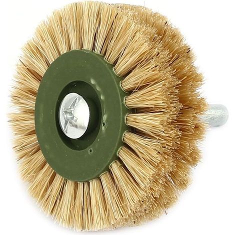 60mm Dia Kopf 6mm Schaft Dual Tiers Kunststoffnabe Borsten Polierbürsten (1/3)