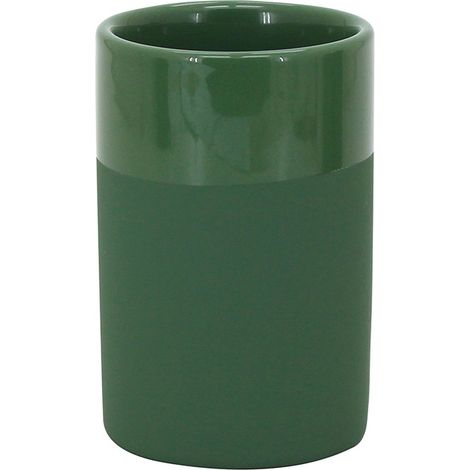 Bicchiere verde scuro in ceramica - Serie Green (1/3)