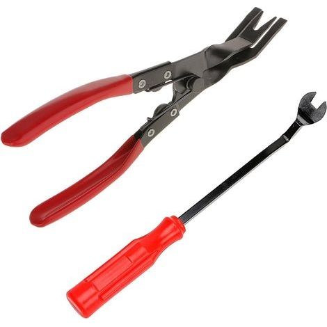 Pince à Degrafer, Pince à Retirer les Clips de Panneau, Pince d'Extraction d'Agrafes, Pinces pour Enlever les Garnitures, Garniture Enlèvement Pinces, Pour Tableau de Bord de Panneau de Porte Voiture (1/5)