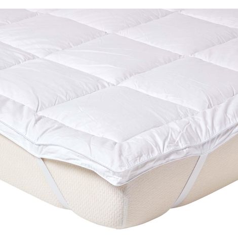 Homescapes – Surmatelas en soie de mûriers 140 x 190 cm – Épaisseur 36 cm – Hypoallergénique et thermorégulateur – Lavable en machine à 30°C