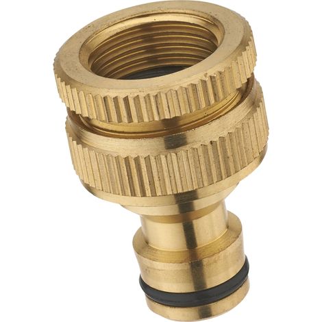 AROZ Sdoppiatore per rubinetto automatico in ottone femmina 3/4'' + riduzione femmina 1/2'' (1/4)