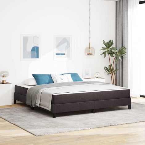 Boxspringbett mit Matratze Dunkelbraun 180 x 200 cm Stoff (1/5)