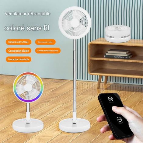 Ventilateur de cou portable, 1600 mAh pour extérieur, blanc (1/5)