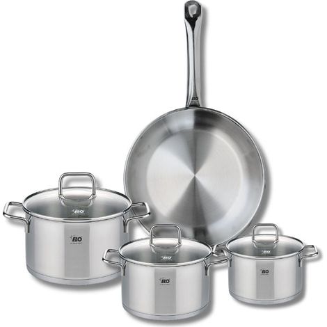 Ensemble de 1 Poêle de cuisson 24 cm et 3 faitouts 12, 14 et 16 cm Elo Profi Citrin (1/5)