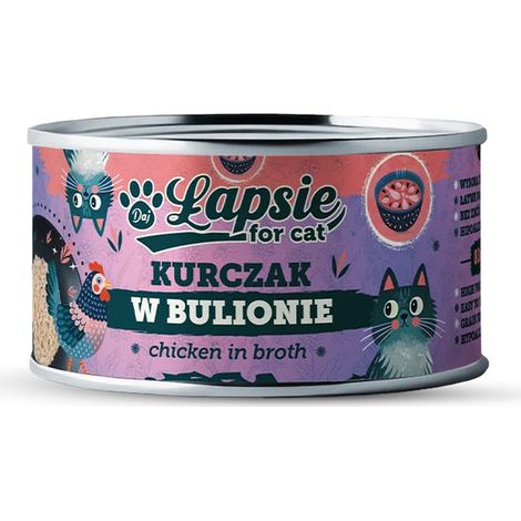 Łapsie pâtée pour chat adulte au poulet 80 g (1/2)