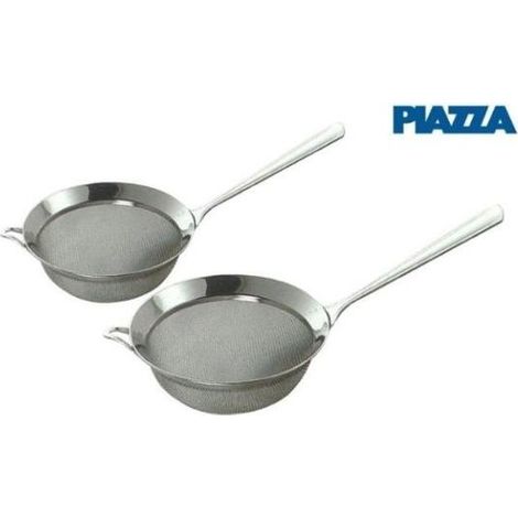 PIAZZA - Colino Acciaio Inox Maglia Fine Piccolo 9 Cm - Setaccio da Cucina Liquidi e Alimenti (Spremute, Frullati, Sughi, Salse, Creme, Farina, Pasta, Riso) Aggiungilo al tuo Set Utensili da Cucina