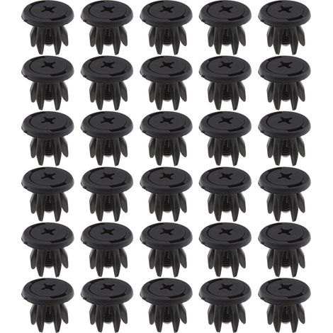 Lot de 30 clips de protection contre éclaboussures de roue intérieure 10 mm, noir (1/5)