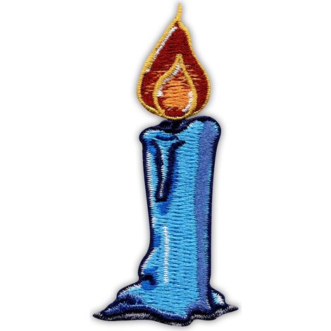 Toppa/distintivo/emblema ricamato per candela di Hanukkah - da cucire
