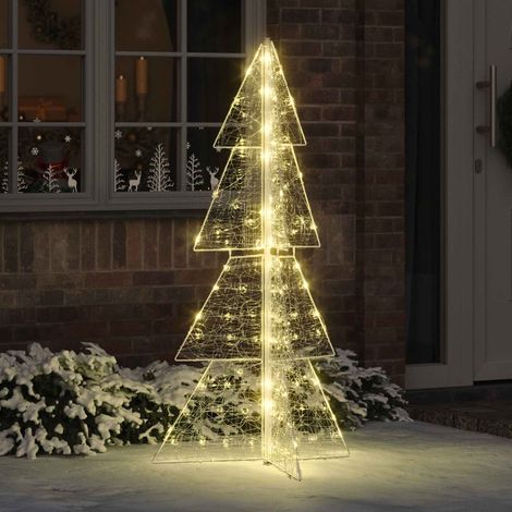 Weihnachtsbaum mit 160 LEDs Warmes Weiß 150 cm Acryl