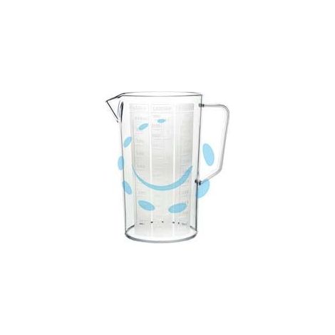 CARAFFA GRADUATA CON MANICO "FLORIDA" - lt.1,5 - ø cm.12x19h.