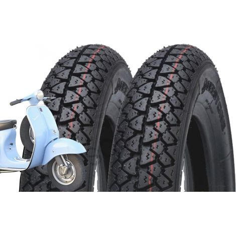 2 PNEUMATICI 3.50-10 GOMME PER PIAGGIO VESPA GS GR PX 125 150 200 ARCOBALENO RALLY SPRINT (1/2)