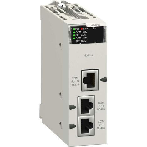 SCHNEIDER BMXNOM0200 SERIAL BUS INTERFACE MODULE RS485 RS232 MODBUS ASCII 2-CHANNEL