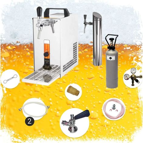 Ensemble complet - Tireuse a biere - PYGMY 20 machine a biere, pompe a biere 1 ligne, 20 litres/h, y compris colonne à bière, Green Line, KEG: sans (1/5)
