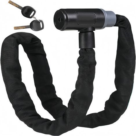 Chaîne de vélo 90 cm pour vélos, motos, scooters électriques, portails, noire (1/4)