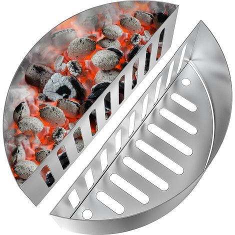 2 Paniers à charbon, Acier inoxydable, Chaleur directe et indirecte, Pour Weber Kettle 47 57 67 cm (1/5)