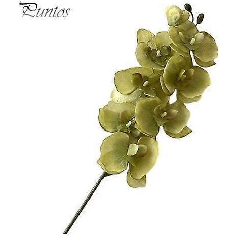 Orchidées papillons artificielles réalistes en soie, centre de table pour mariage, fête, maison ou bureau, fausse branche florale de phalaenopsisvert (1/5)