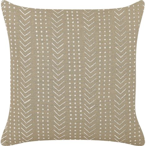 Dekokissen SENECIO Baumwolle 45 x 45 cm Beige Geometrisches Muster