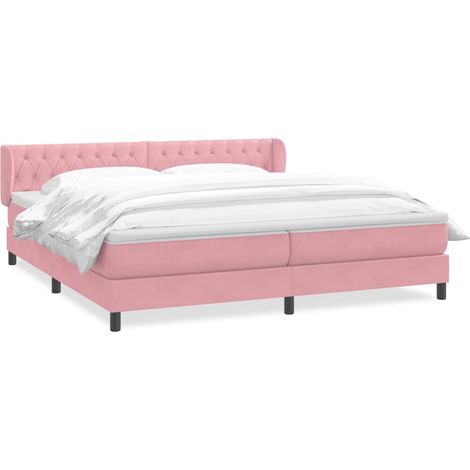 Maison Exclusive - Boxspringbett mit Matratzen Rosa 180x210 cm Sa