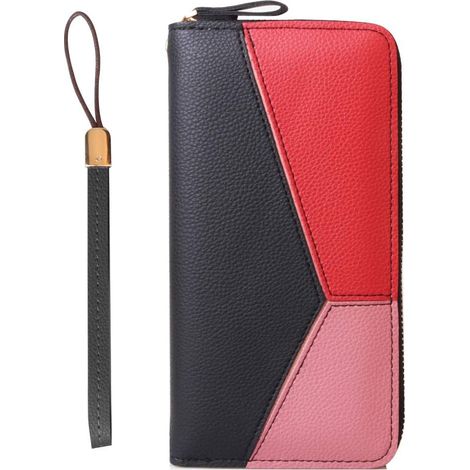 Portefeuille pour femme avec plusieurs emplacements pour cartes (noir), (1/2)