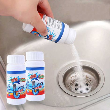 Déboucheur de canalisations, nettoyant pour éviers et canalisations, poudre de débouchage, outil de nettoyage pour canalisations de cuisine et toilettes. (1/5)