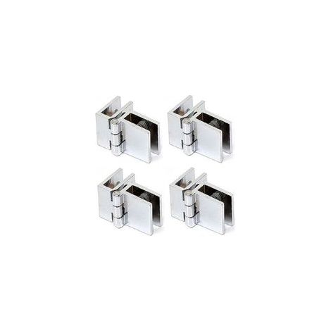 Glastürclips, Glasscharnierclip-Teile, Scharnier aus Zinklegierung, für Glastüren, Vitrinen (5-8 mm) - Crezuo (1/4)