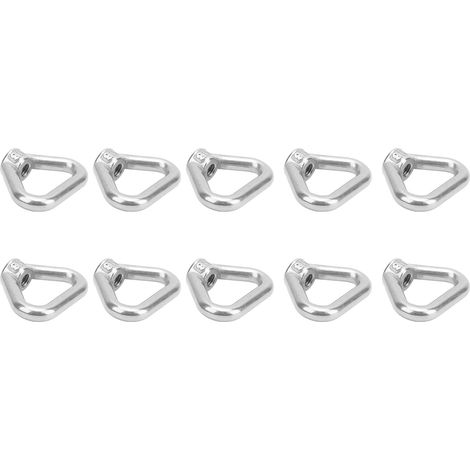 10 écrous à œillet triangulaires en acier inoxydable 304, couleur argent, taille M8. (1/5)