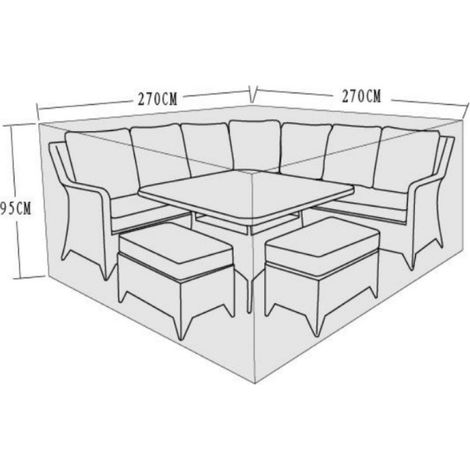 Signature Weave Jessica Large Corner Sofa Set Cover Sarah Constance 270x270x95cm