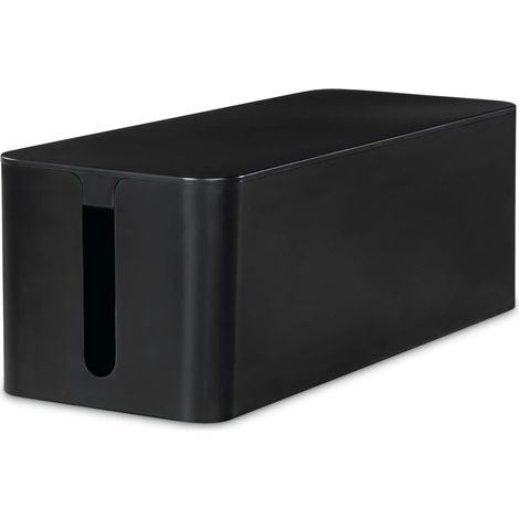 Boîte pour câbles (Boite Rangement pour Cables chargeurs et multiprises, boitier Cache câbles ) Noir (1/5)