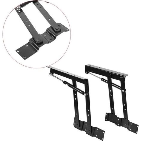 Bisagra hidráulica，Mecanismo elevador de mesa de centro de acero (2 unidades)，Accesorios para muebles，Práctico y duradero (1/4)