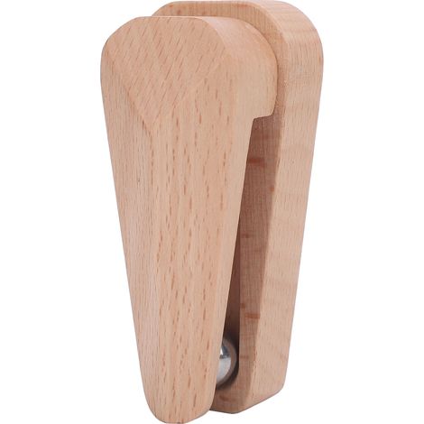 Fermagli per asciugamani autoadesivi in legno massello, multifunzionali, salvaspazio, per montaggio a parete in bagno, cucina e casa. (1/5)