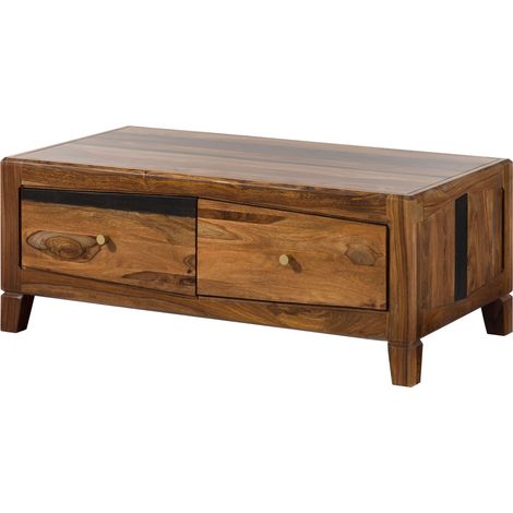 ANCONA 202 Tavolino da salotto in legno di sheesham - laccato / marrone scuro 115x60x45