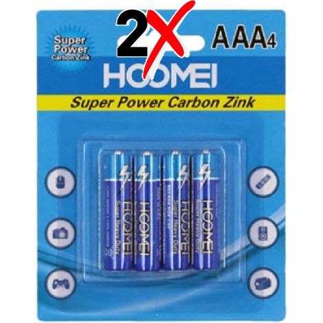 TRADE SHOP - Confezione Da 8 Batterie Pile Ministilo Super Power Zinco Aaa Mini Stilo 1,5v - (1/2)