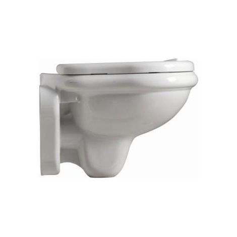 Cristina Ondyna – Bloc WC suspendu rétro blanc – Cuvette standard – Chasse d'eau double – Pour bâti support – WPG1015