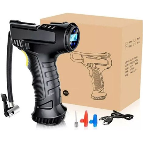 Mini gonfleur de pneus électrique 12 V, compresseur d'air portable pour pneus de voiture, roue, vélo, ballon, moto, gonflage rapide et puissant (1/5)