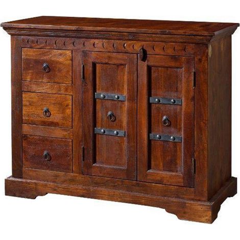 OXFORD 408 Credenza in legno di acacia - laccato / nougat 106x50x85