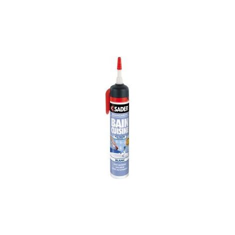 Sader Mastic Bain et Cuisine 200ml avec gachette Couleur: BLANC (1/2)
