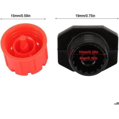 Goutteur Irrigation - Réglable 360° - Anti-Obstruction - Débit Ajustable - Pour Jardin Serre Pelouse Agriculture - 100 Pièces (1/4)