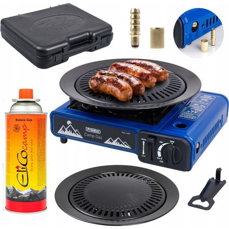 FORNELLO A GAS DA TURISMO 2 IN 1 CAMPGAZ DI MARCA + 1 CARTUCCIA + GRILL