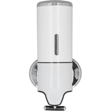Distributeur de savon mural en ABS, porte-savon de 500 ml avec pompe doseuse pour salle de bain et cuisine. (1/5)