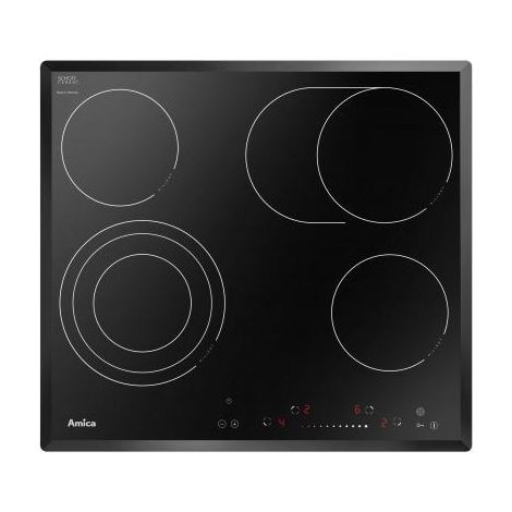 Amica Piano cottura integrato nero 4 zone in ceramica