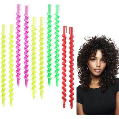 Fer à boucler spiralé pour cheveux longs, 22 pièces, couleurs aléatoires, pour coiffures à faire soi-même (1/4)